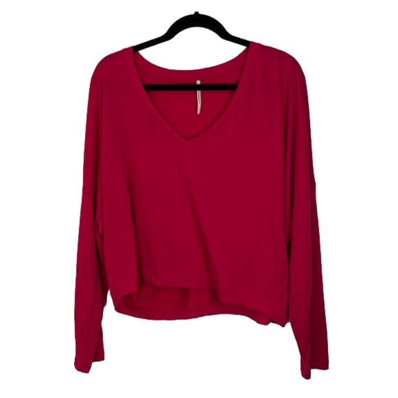 Anthropologie Pink V-Neck Loose Top - Picture 1 of 6